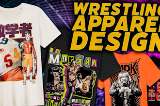 create pro wrestling t shirt design