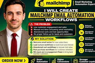 build mailchimp email automation welcome lead nurture and sales workflows