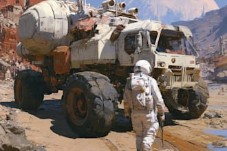 design sci fi vehicles illustration and sci fi art