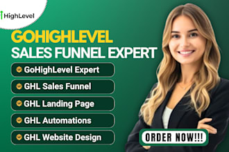build gohighlevel sales funnel, ghl landing page, ghl crm setup