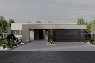 create exterior architectural 3d rendering