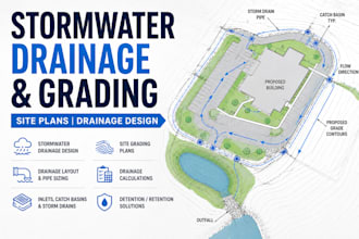 design stormwater drainage, grading and site plans