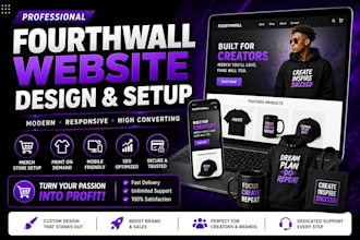design fourthwall website, print on demand, merch store, fourthwall store
