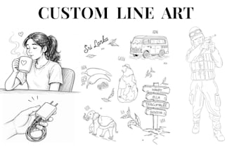 create custom line art illustrations