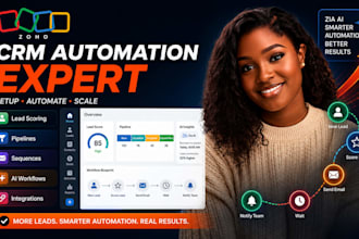 build zoho CRM automation with workflows blue print zia ai and integration