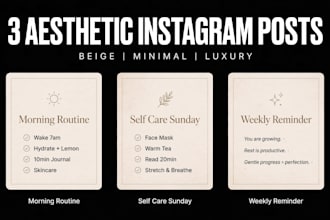 design 3 aesthetic minimalist instagram post