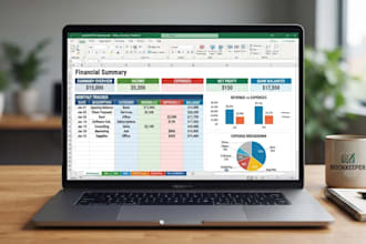 professional bookkeeping, accounting and bank reconciliation in excel