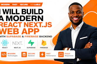build a modern react next js web app with supabase firebase backend