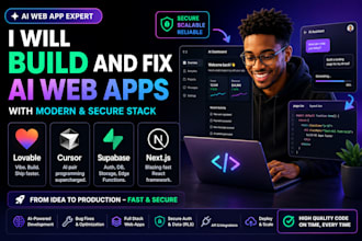 build and fix ai web apps with lovable, cursor, supabase, nextjs development