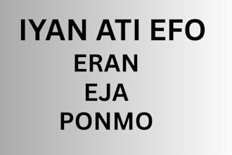 do iyan ati efo for you