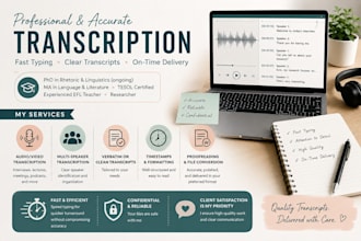 speed transcribe audios and teach english effectively