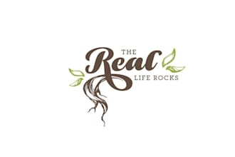 design minimal thrilling logo for rock the real life
