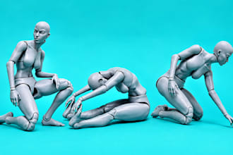 action figure design, 3d action figure statue articulated figure for 3d printing