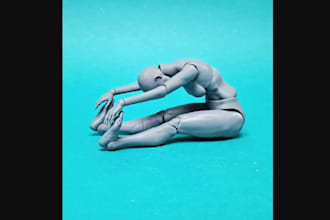 action figure design, 3d action figure statue articulated figure for 3d printing