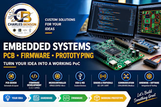 design custom embedded systems, pcb and firmware for your prototype
