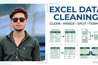 clean, merge, split excel data
