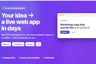 build your ai saas mvp prototype in 3 days with nextjs and supabase