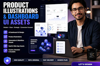 design automation agencies product illustration ai dashboard ui assets