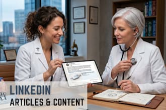 write your healthcare articles and linkedin content