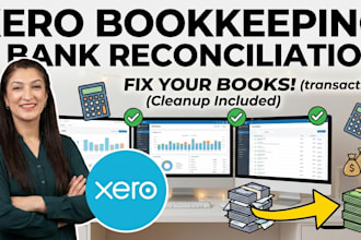 do xero bookkeeping, bank reconciliation, cleanup