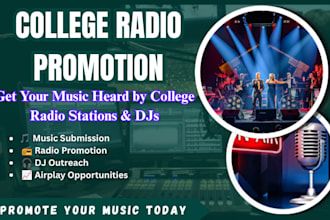 promote your music to college radio stations for real radio airplay