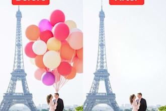 professionally remove unwanted objects or people from your photos