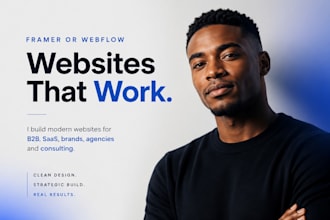 build framer or webflow website for b2b, saas, brand, agency or consulting