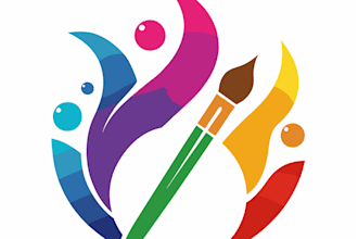 make modern art logo design for your brand