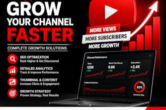 optimize your youtube channel for growth with SEO, strategy and analytics