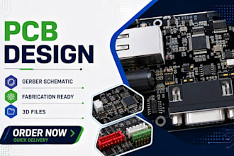 design pcb circuit, pcb design, pcb schematic, fabrication gerber and bom