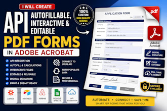 create api autofillable interactive and editable PDF forms in adobe acrobat