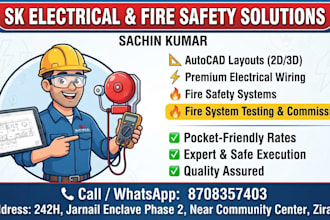 design professional autocad electrical layouts and fire safety plans