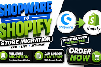 migrate clone move shopware to shopify website or transfer shopify to shopware