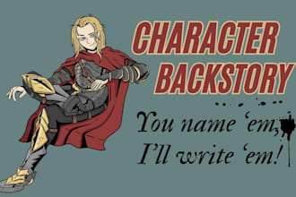 write a backstory for your character