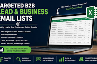 provide targeted b2b leads and cold email lists for your business
