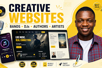 build a custom band website, dj website, artist website or author website