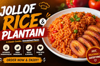 do jollof rice and plantain with egg