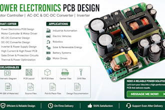 do power electronic pcb, motor controller, ac dc and dc dc converter, inverter