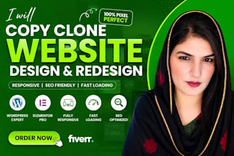 design or redesign copy clone website wordpress website