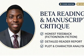 beta read and provide a detailed manuscript critique