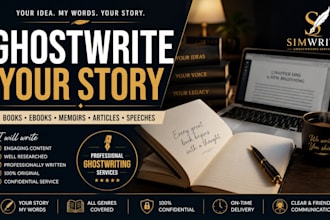 ghostwrite your ebook, book, memoir, or nonfiction