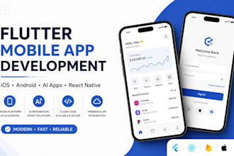 flutter mobile app development, ios android app, ai app creation react native