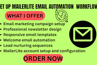 set up mailerlite email marketing automation  workflow newsletter landing pages