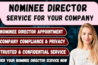 provide nominee director, nominee shareholder, company formation with support