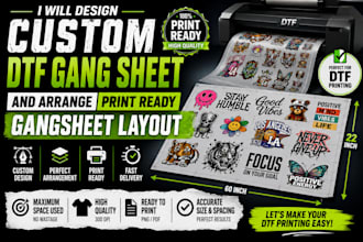 design custom dtf nested gang sheet