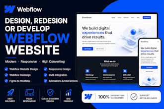 design, redesign or develop a professional webflow webs