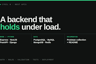 develop your rest api and backend in node js or python