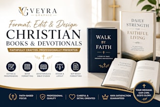 format, edit christian book, devotional prayer journal