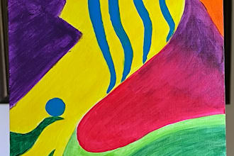 paint art with acrylic colour