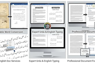 do urdu and english typing from PDF or images